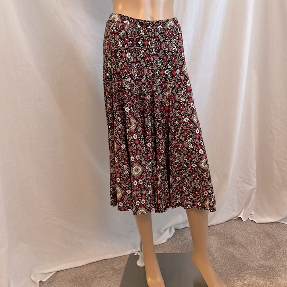 Swingy gored midi skirt
